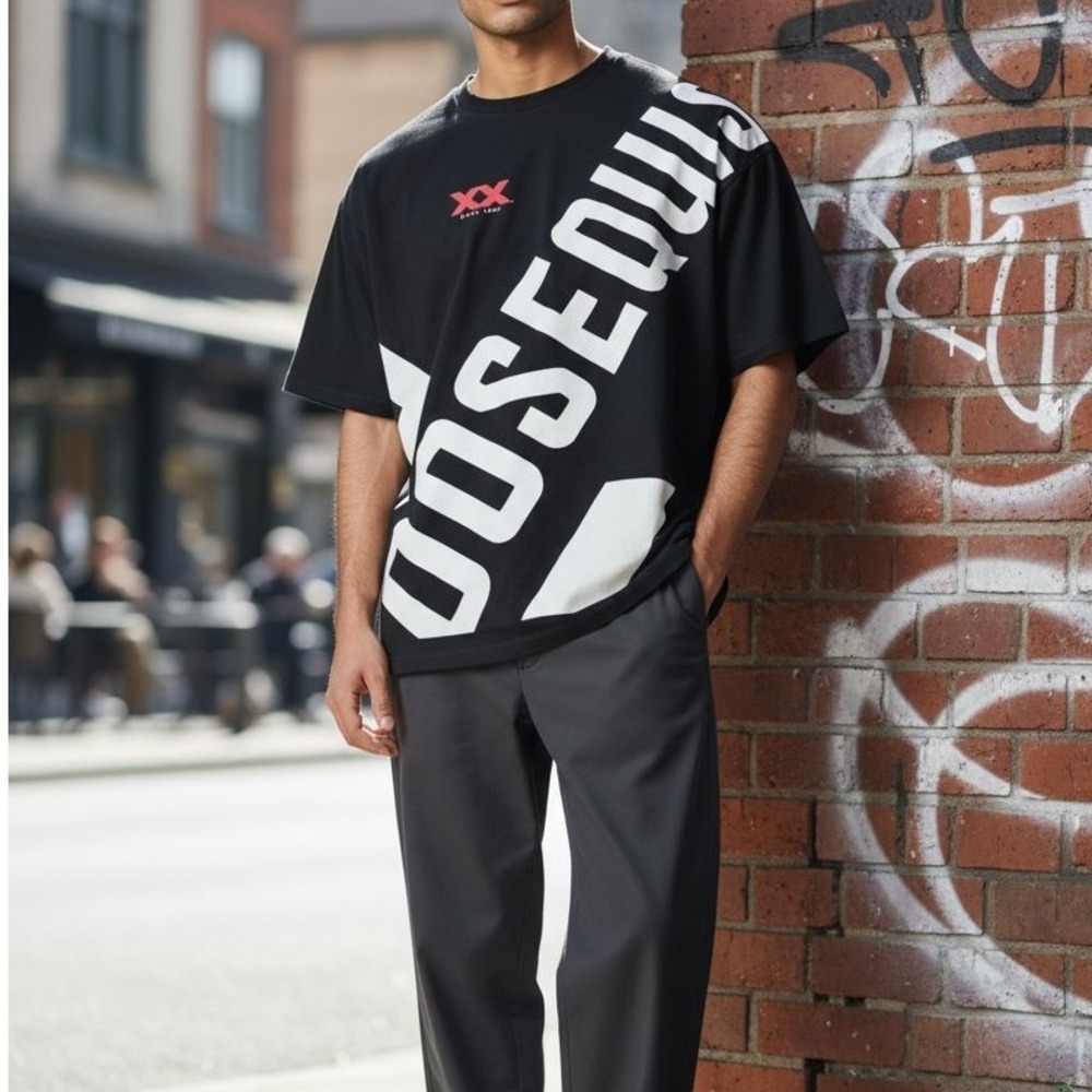 Dos Equis cotton Beer Graphic T-Shirt Men's Black Short Sleeve Crew Neck Top